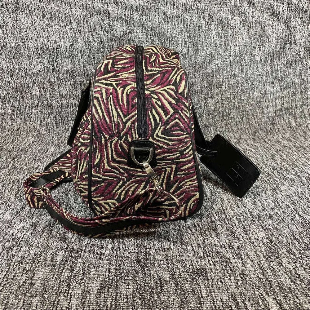 Vintage DVF Diane‎ Von Furstenberg Jacquard Satchel Weekender Travel Bag Strap